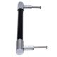 Black Silver Medium Cylinder Glass Door Handles